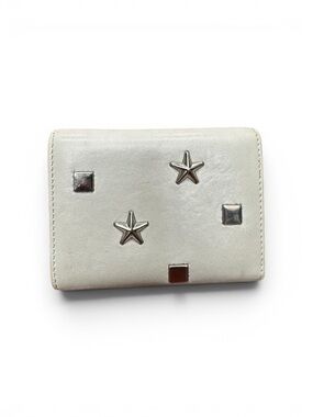 Jimmy Choo Studded Leather Wallet Stars Made in Italy